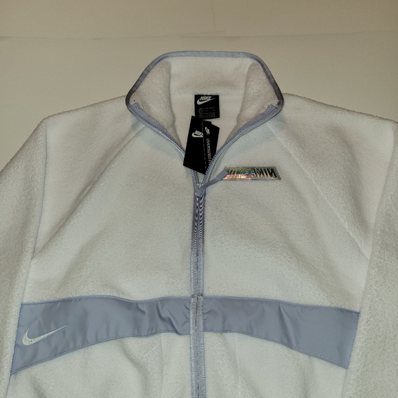 Nike Sportswear Women's Sherpa Jacket White - Picture 4 of 16